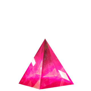 Red Acrylic Pyramid - 4