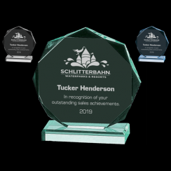 Gem Cut Octagon Acrylic Award