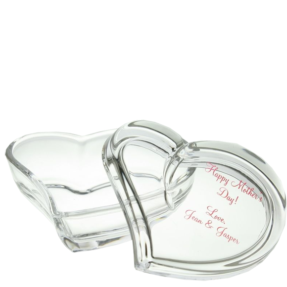 Heart Glass Jewelry Box Etched Glass Gift Box Paradise Awards