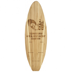 Large Surfboard Shaped Bamboo Plaque