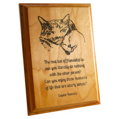Laser Engraved Cherry Wood Plaque