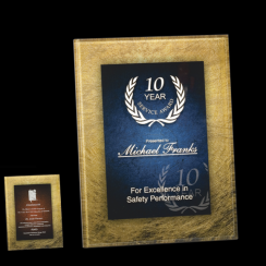 Golden Frame Acrylic Art Plaque
