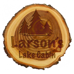 Old West Log Plaque