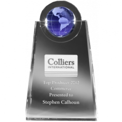 Crown Globe Crystal Award