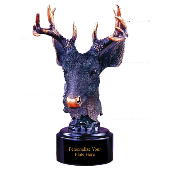 Bronze Deer Head Award Statue Engraved Deer Statue Paradise Awards