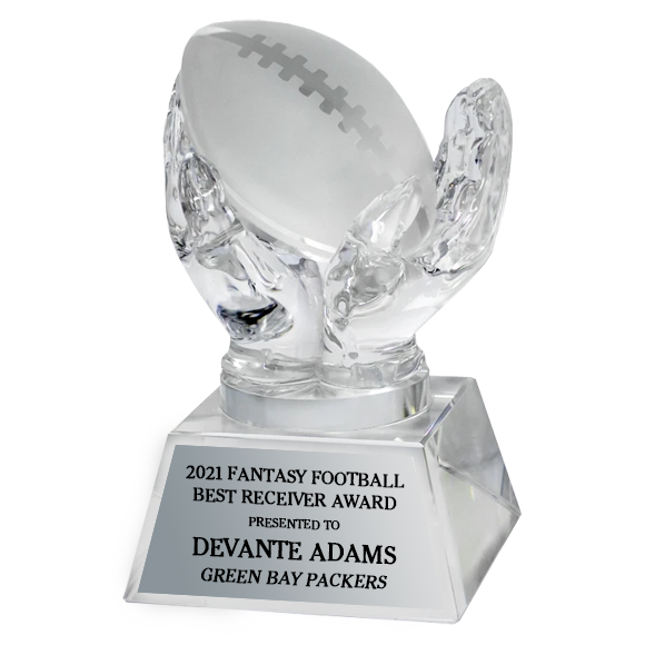 Personalised Engraved Football Trophy Glass - 13oz Stemmed Award Glass, Gift Boxed, Custom Team Name & Message