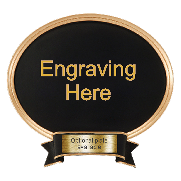 Oval Resin Standing Plaque Award Engraved Resin Statue Paradise Awards