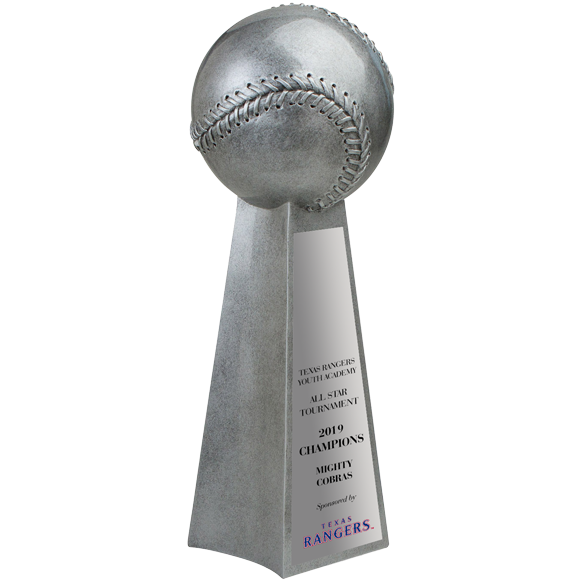 Baseball Champions Trophy Silver Fantasy Baseball Trophies Paradise