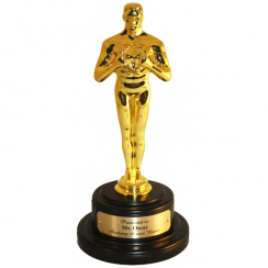 Metal Academy Awards Oscar Trophy (Wood Base)