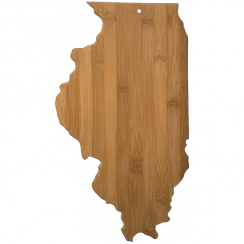 Illinois Shaped Bamboo Plaque