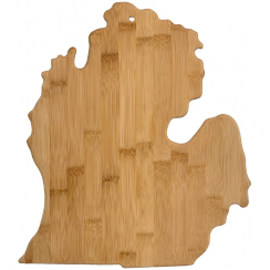 Michigan Shaped Bamboo Plaque