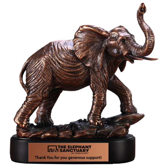 Bronze Happy Elephant Trophy Bronze Elephant Award Statue Paradise Awards
