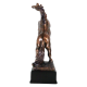 Large Rearing Bronze Horse Trophy