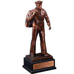 Bronze Military Navy Sailor Trophy