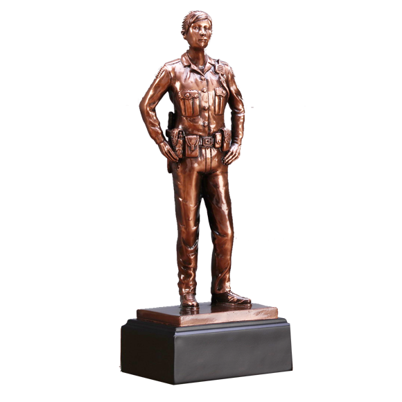 Bronze Female Police Officer Trophy