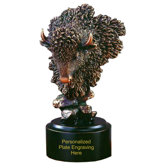 Buffalo Head Trophy Bronze Buffalo Award Statue Paradise Awards