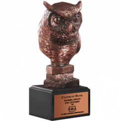 Owl Head Statue Trophy