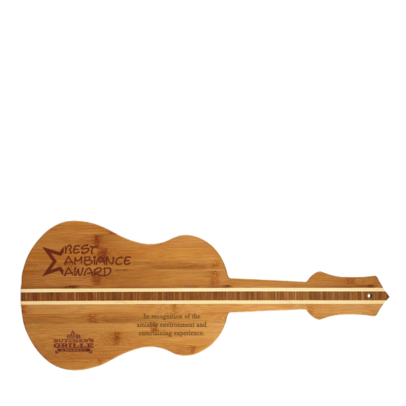 Ukulele Shaped Bamboo Plaque | Engraved Bamboo Music Board