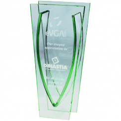Starfire Jade Glass Cradle Vase