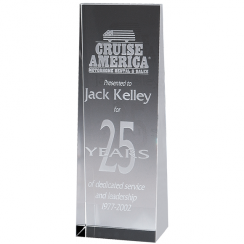 Crystal Tower Plaque Award