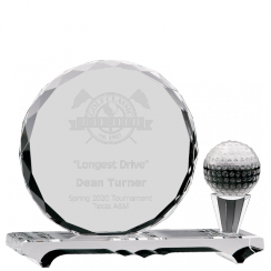 Crystal Golf Ball on Tee