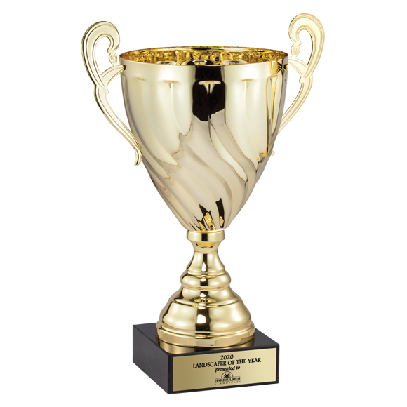 Gold Swirl Trophy Cup