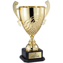 Wavy Pebbles Gold Trophy Cup