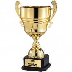 Wavy Rings Gold Trophy Cup