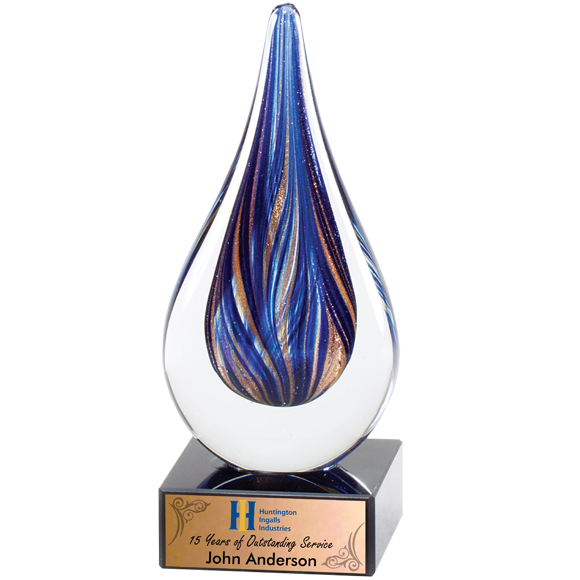 Royal Twist Artglass Award | Personalized Artglass Trophy | Paradise Awards