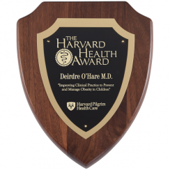 Walnut Shield Wood Plaque