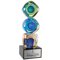 Agility Fußball opt Kristallglas Award in Geschenkbox 3 Grössen Kostenlose Gravur & P &