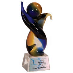 Twisted Mixture Art Glass Award
