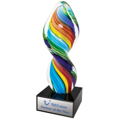 Rainbow Coil Art Glass Award