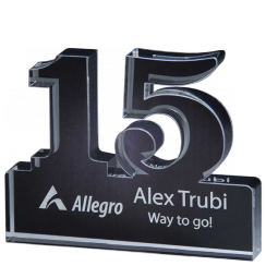15 Years of Service Free Standing Award
