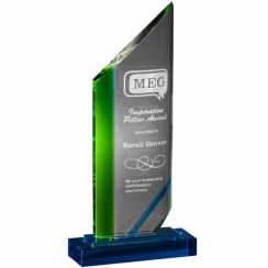 Glowing Waves Crystal Award