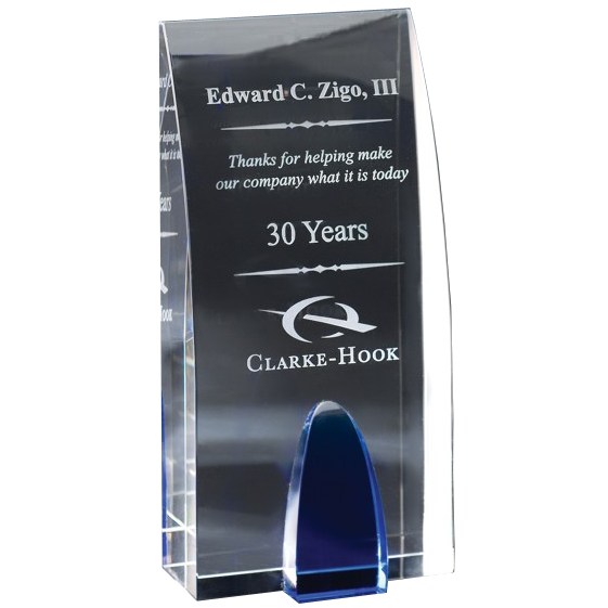 Crystal Clear Bolsa Award | Glass Arch Tower Statue | Paradise Awards