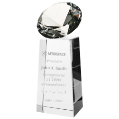 定価11万 新品 CAREERING GLASS OF DIAMOND GOD Engraved Crystal Diamond Awards | Free Shipping Over $95