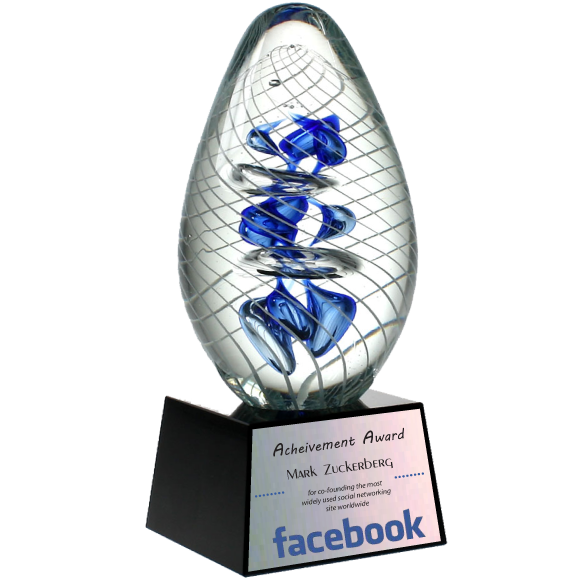 Blue Cyclone Art Glass Award