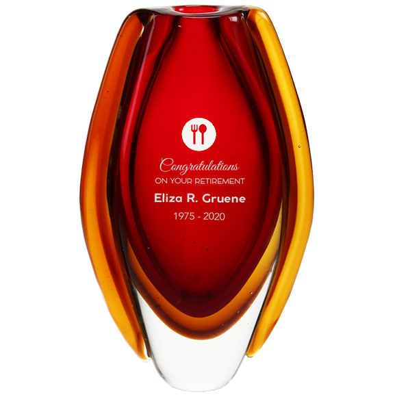 Volcanic Floor Artglass Vase Award