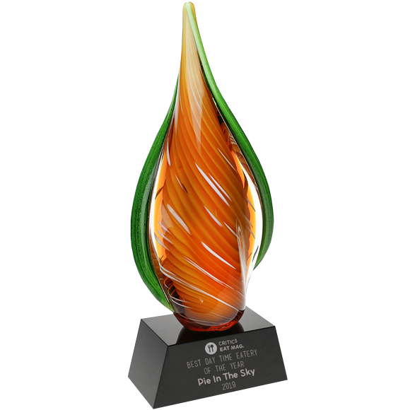 Orange Shell Artglass Award | Personalized Art Glass Trophy | Paradise ...