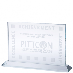 Horizontal Glass Rectangle Award