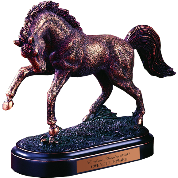 Bronze Wild Horse Trophy Bronze Horse Award Statue Paradise Awards