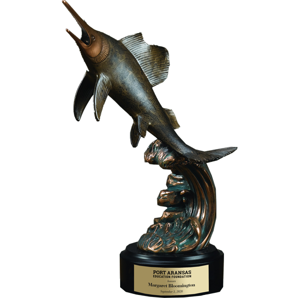 Bronze Fishing Swordfish Trophy Bronze Ocean Swordfish Statue