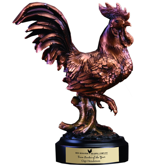 Bronze Rooster Award Statue | Personalized Rooster Sculpture