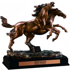 Running Bronco Horses Trophy